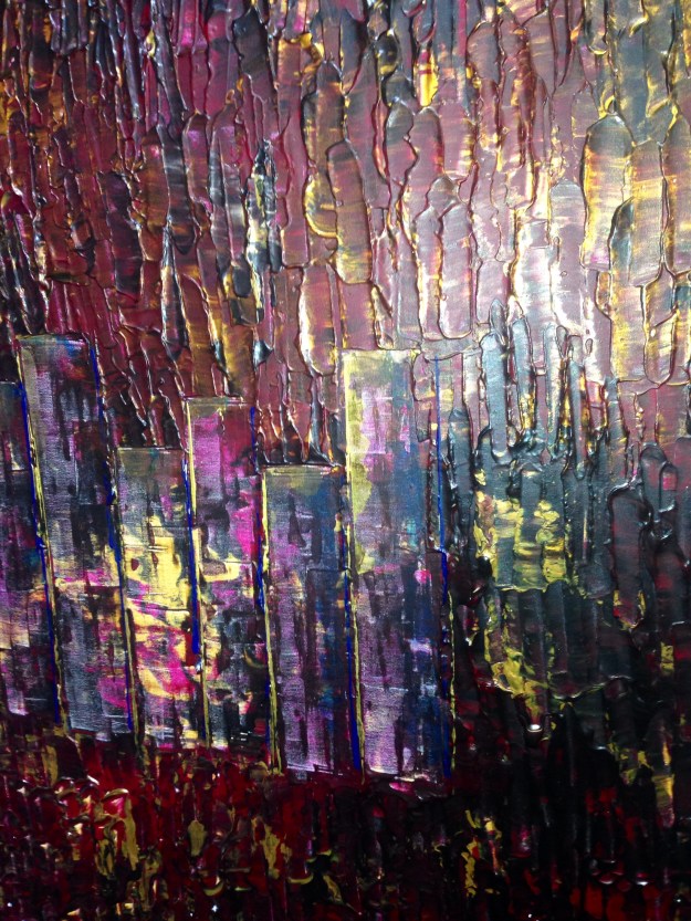 "Spatolate viola" di Alessandra Mussolini. Foto Safarik Art Magazine