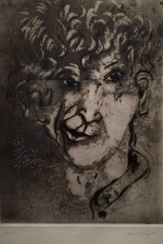 Marc Chagall, Autoritratto con sorriso, acquaforte e puntasecca, 1925. Foto Safarik Art Magazine