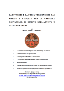 Anteprima Caravaggio e la prima versione del San matteo e l'Angelo