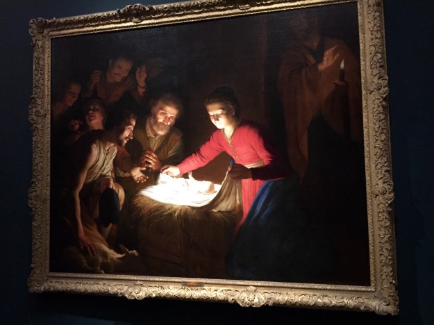 Gerrit van Honthorst, Adorazione dei pastori, olio su tela, cm. 169,2x211,8, Germania, collezione privata, 1616-17. Mostra Gherardo delle Notti agli Uffizi di Firenze. Foto Safarik Art Magazine