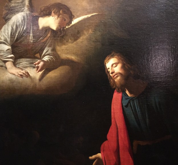 Gerrit van Honthorst, Cristo nell'orto degli ulivi. Olio su tel, cm. 113x110, San Pietroburgo, Ermitage, 1614-15. Mostra Gherardo delle Notti agli Uffizi di Firenze. Foto Safarik Art Magazine
