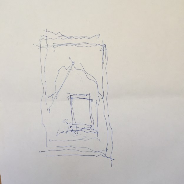 Quadro nel quadro, disegno a penna su carta, di Eduard A Safarik, agosto 2015