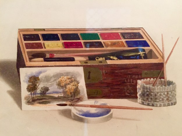 Carlotthe Bonaparte (1802-1839), Cassetta da acquerellista. Roma, Museo Napoleonico, acquarello su carta ca. 1930