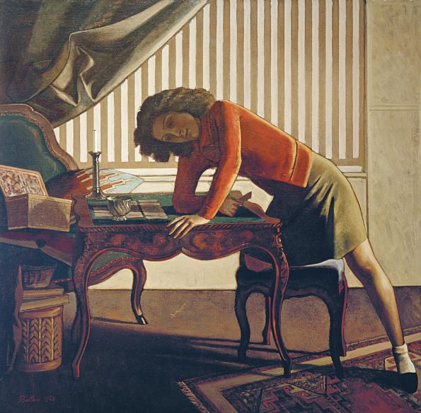 Balthus, La Patience - Il solitario, 1943, olio su tela cm 161,3 x 163,5, The Art Institute of Chicago