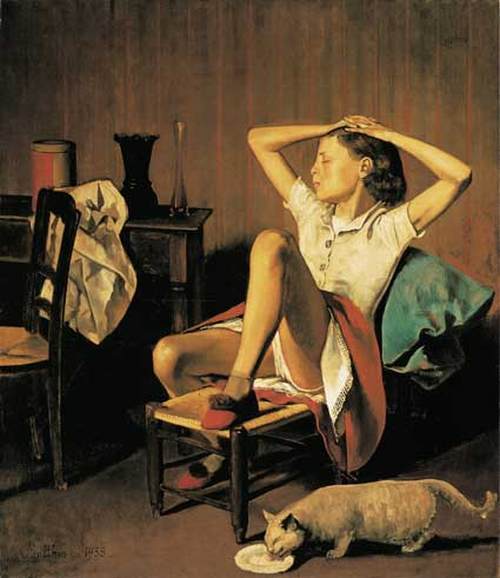 Balthus, La ragazza col gatto