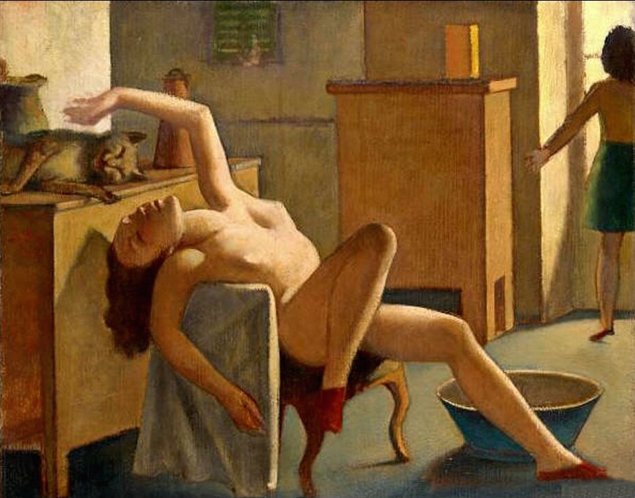 Balthus, Nudo di donna con gatto, 1945