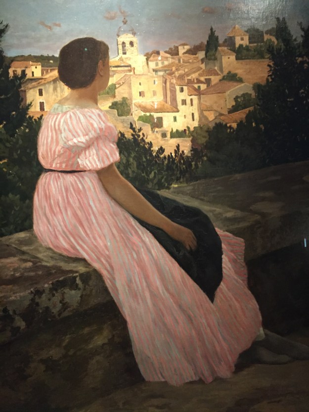 Fédéric Bazille, L'abito rosa, da vicino