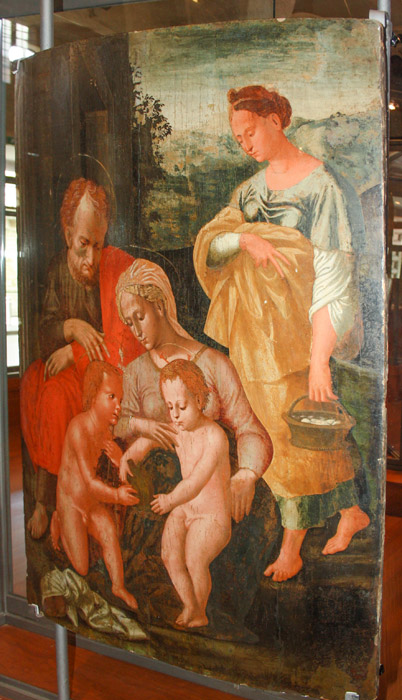 Dipinto della Sacra Famiglia, olio su tavola 1527, Cola Filotesio - Museo Civico Cola Filotesio (Amatrice)Dipinto della Sacra Famiglia, olio su tavola 1527, Cola Filotesio - Museo Civico Cola Filotesio (Amatrice)