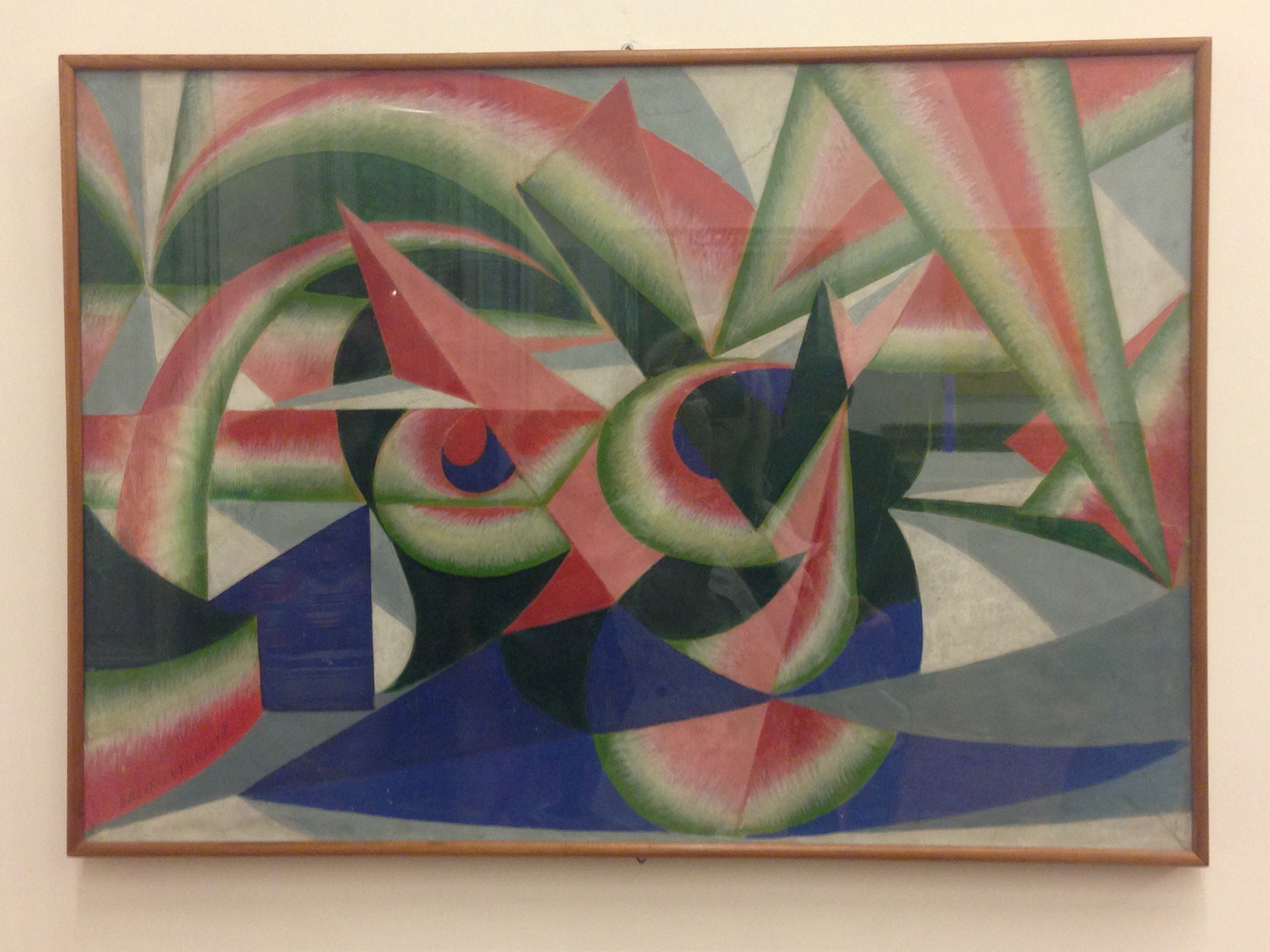 Giacomo Balla, Paesaggio - sensazione di cocomero, 1918, Roma, Istituto Svizzero. Foto SAM