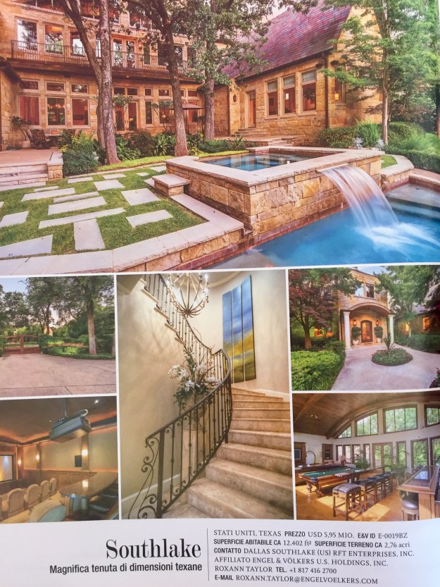 Residenze da favola. Tenuta di Southlake in Texas, dalla rivista GG delle più belle case del mondo, Engel & Volkers.