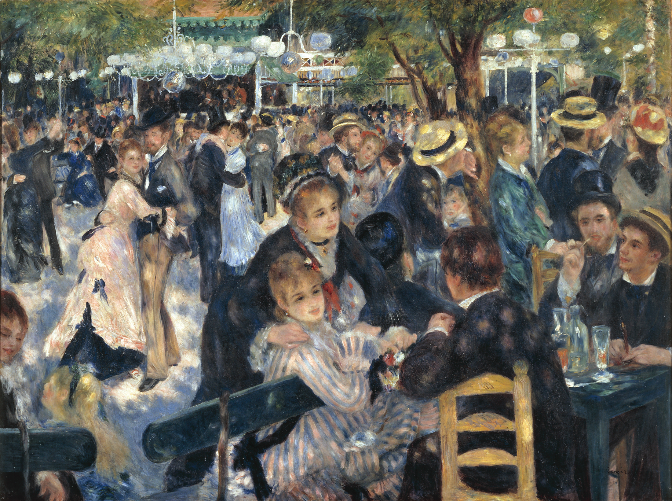 20. Ballo al moulin de la Galette - Pierre-Auguste Renoir (1876) - Musée d'Orsay, Parigi