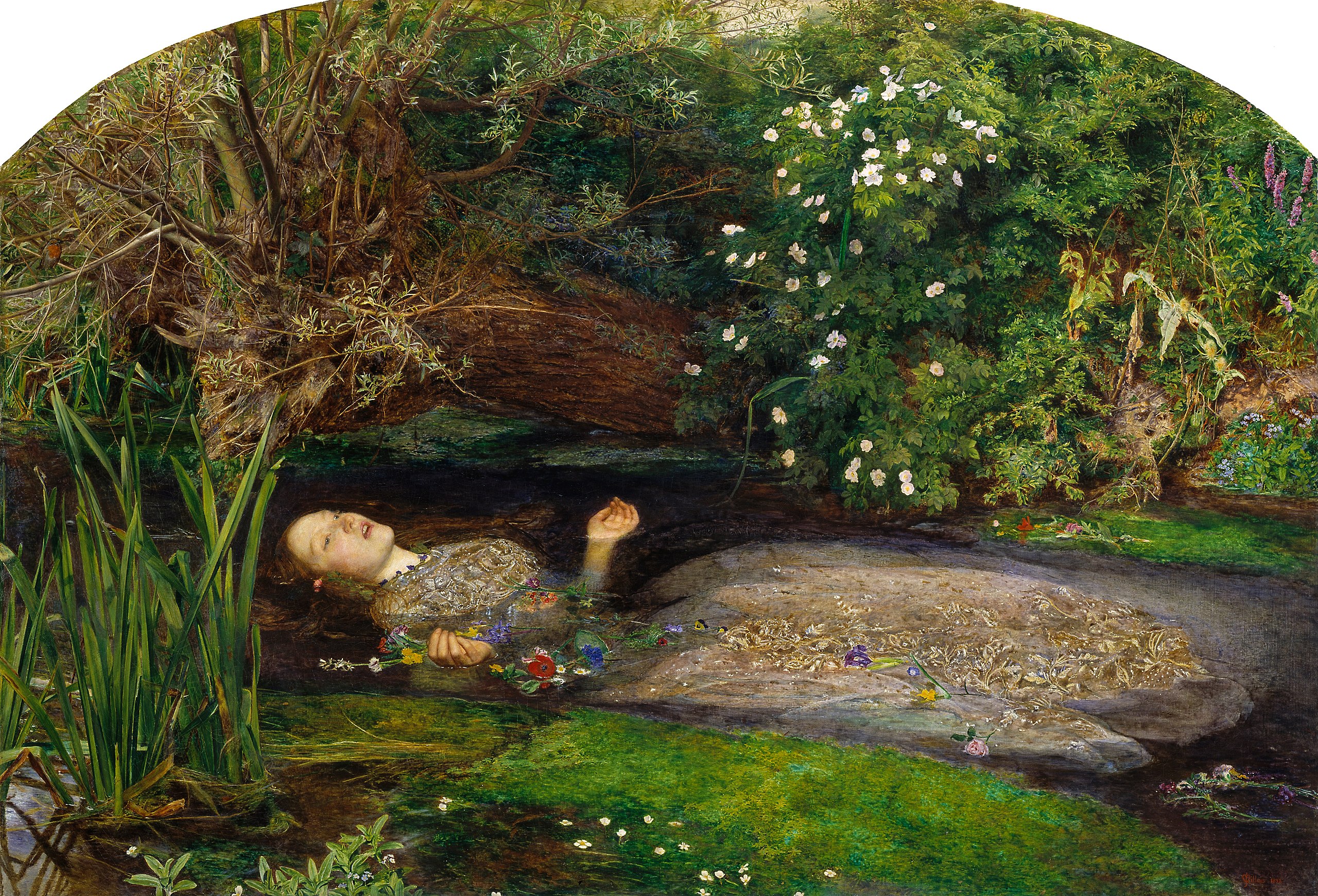 23. Ophelia - John Everett Millais (1851-52) – Tate Gallery, Londra