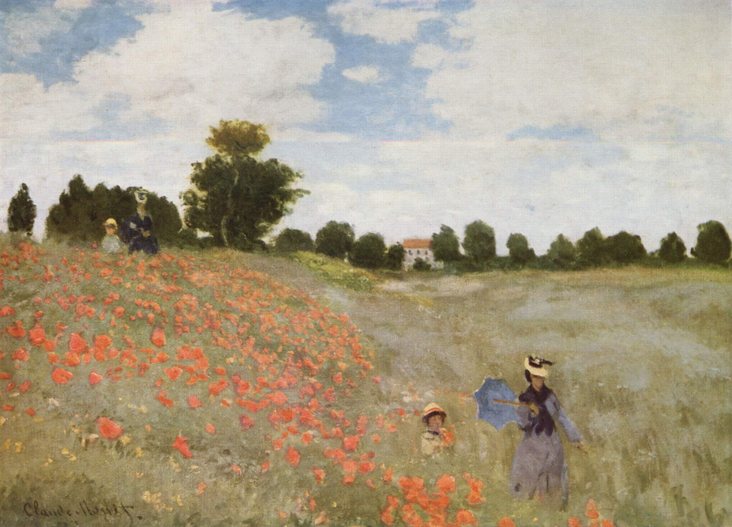 30. I papaveri (Les Coquelicots) - Claude Monet (1873), Musée d'Orsay, Parigi