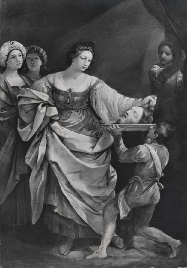 Salomè con la testa di San Giovanni Battista (olio su tela, cm. 248x172, datato 1639–40, Art Institute of Chicago (foto bianco e nero Archivio Zeri)