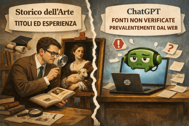 Storico dell'arte vs ChatGPT, immagine AI