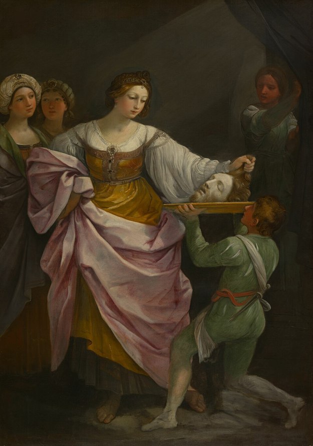 Salomè con la testa di San Giovanni Battista (olio su tela, cm. 248x172, datato 1639–40, Art Institute of Chicago (foto a colori)